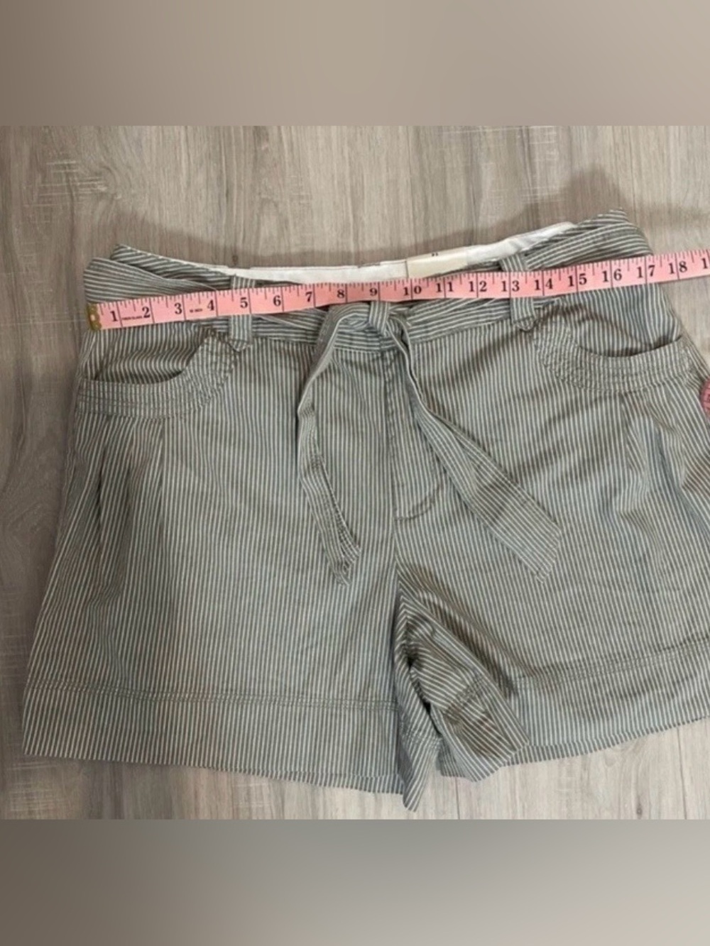 NWT St. John’s Bay Beachy Coastal Tie Waist Cotton Shorts Size 14 Preppy Classy - Picture 7 of 9